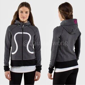 LULULEMON Scuba Hoodie Jacket *Stretch Lined Hood in Parallel Stripe Brisk Bloom
